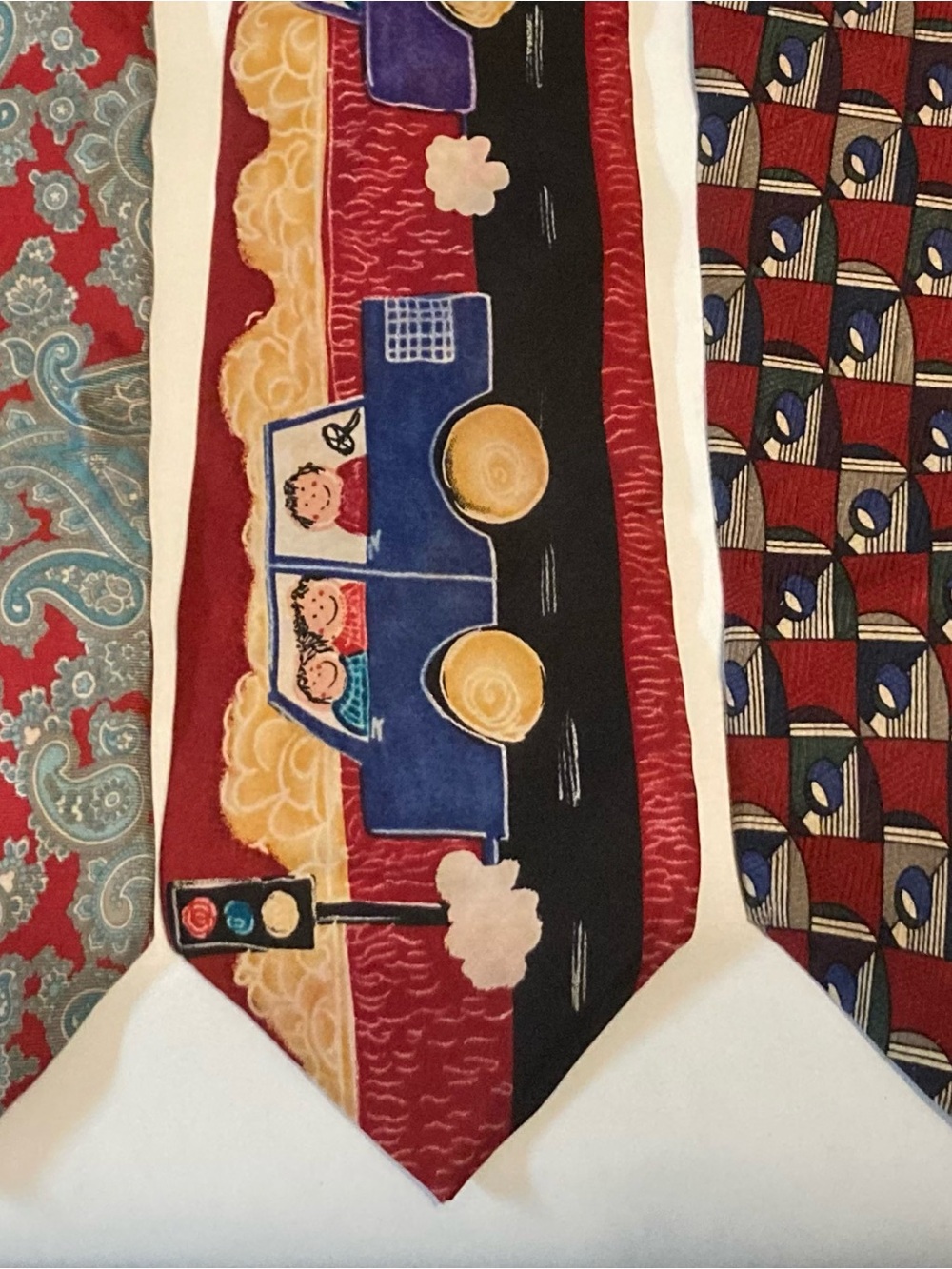 Lot of 5 Men's Silk Ties - Assorted Patterns